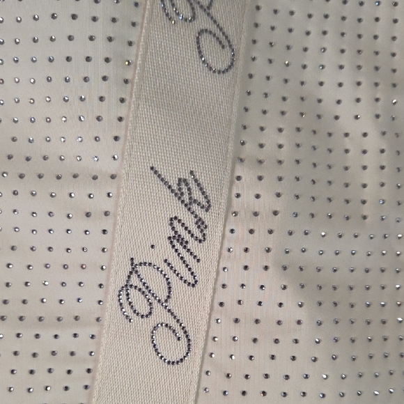 PINK Victoria's Secret Bling Tote Bag Cream NWT - Picture 2 of 9